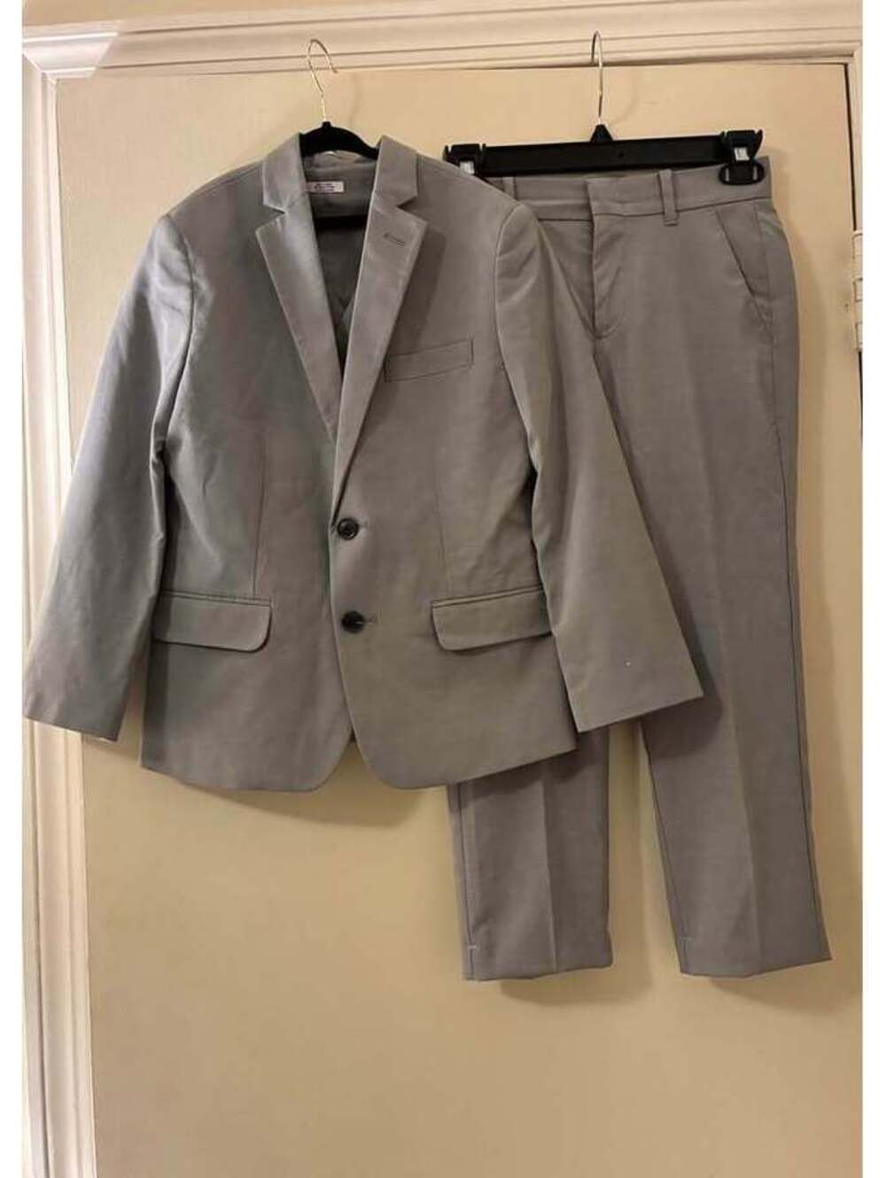 Boys Light Gray Calvin Klein 3-Piece Suit